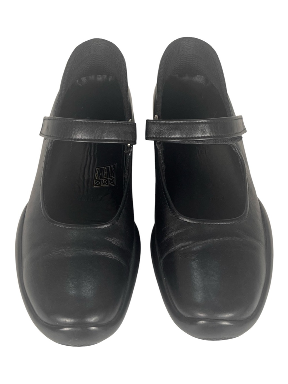 Prada Sport Black Leather Mary Jane Shoes Womens 37/7 Comfort Luxury Classic